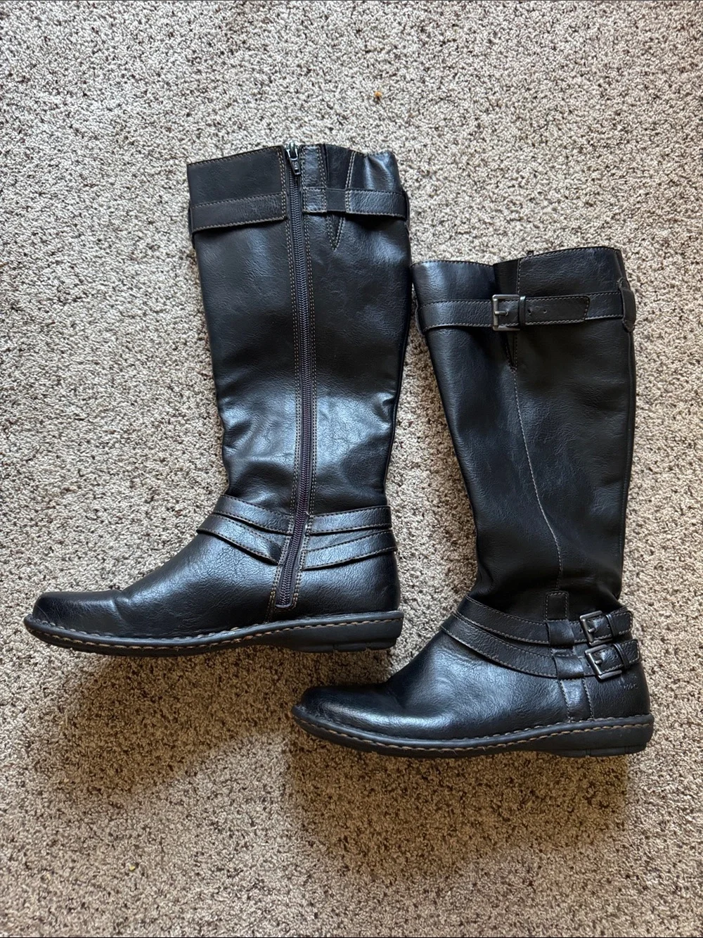 boc Black Buckle Riding Boots